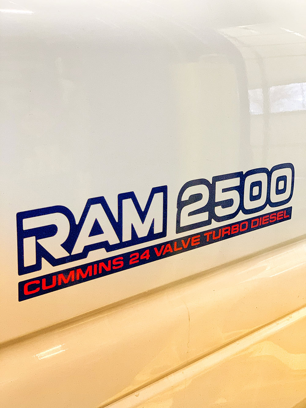 close up of Ram 2500 logo
